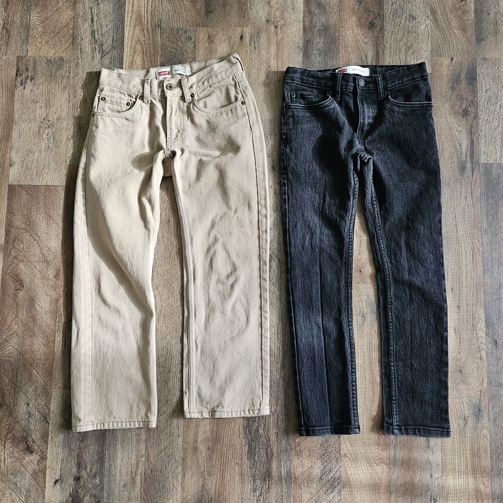 Levis Unisex Kids Jeans Bundle Lot 2 Size 10 505 Straight 510 Skinny Denim